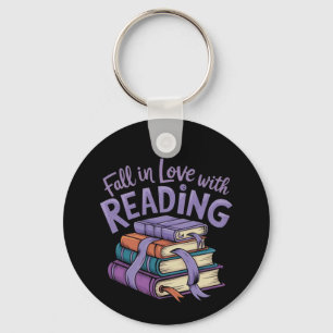 Porte-clés Tomber dans l'amour avec la lecture Livres cosy Vi