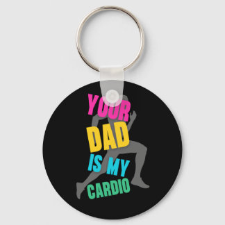 Porte-clés Ton papa est mon cardio
