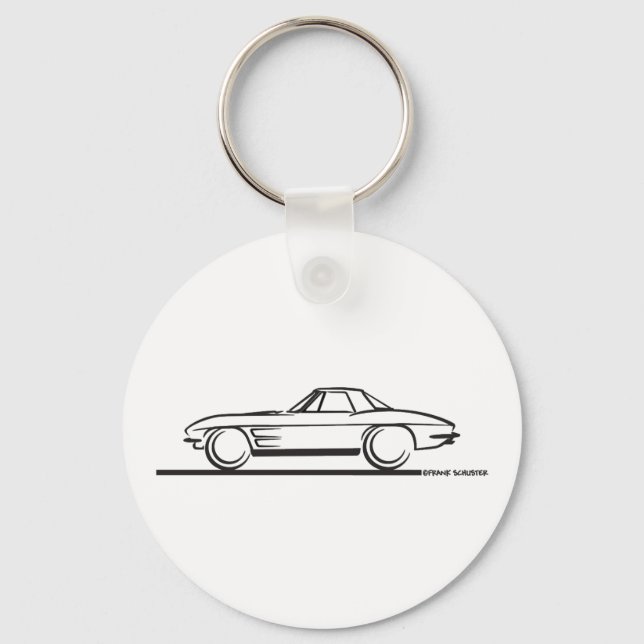 Porte-clés Top rigide Corvette Stingray 1963 (Recto)