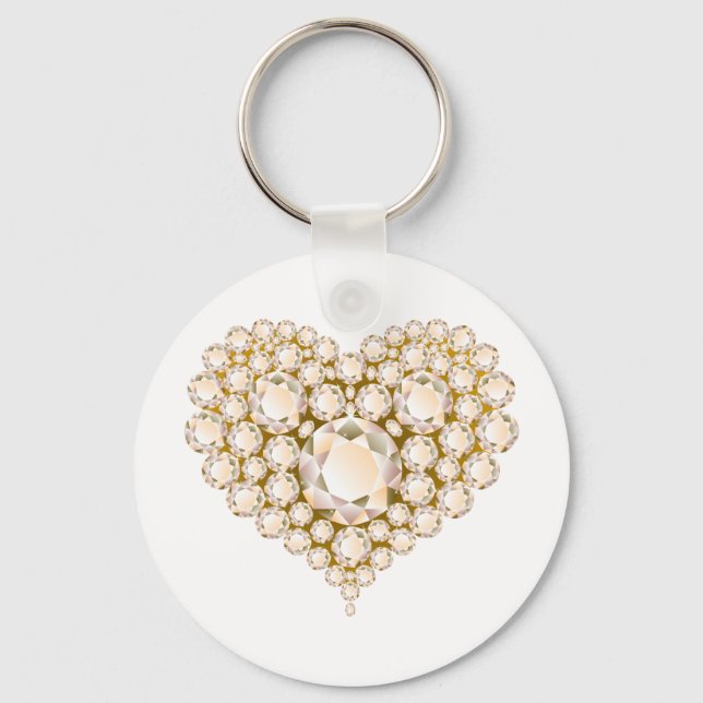 Porte-clés Topaz Heart Gems (Recto)