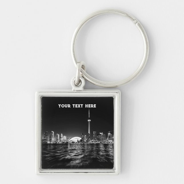 Porte-clés Toronto Canada Ontario Black White Vintage (Devant)
