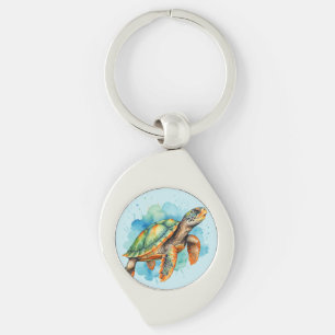 Porte-clés Tortue à peinture mignonne
