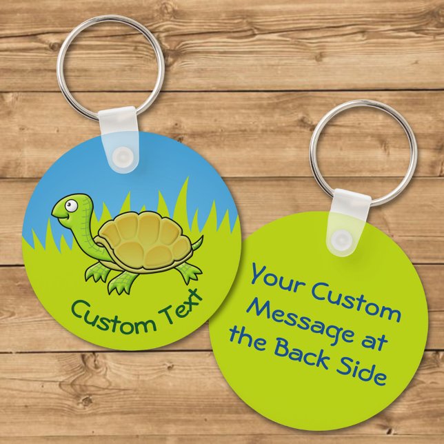 Porte-clés Tortue caricaturale sur Porte - clé d'herbe (Créateur téléchargé)