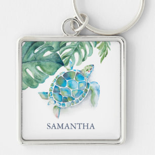 Porte-clés Tortue de mer tropicale Porte - clés personnalisab