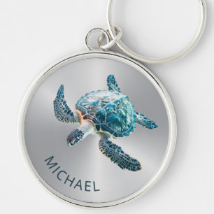 Porte-clés Tortue de mer Turquoise   Côtier