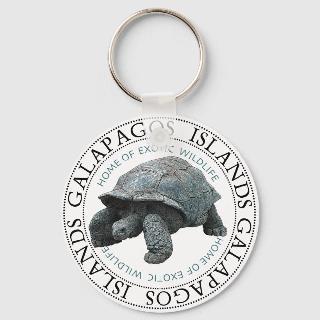 Porte-clés Tortue des îles Galapagos (Recto)