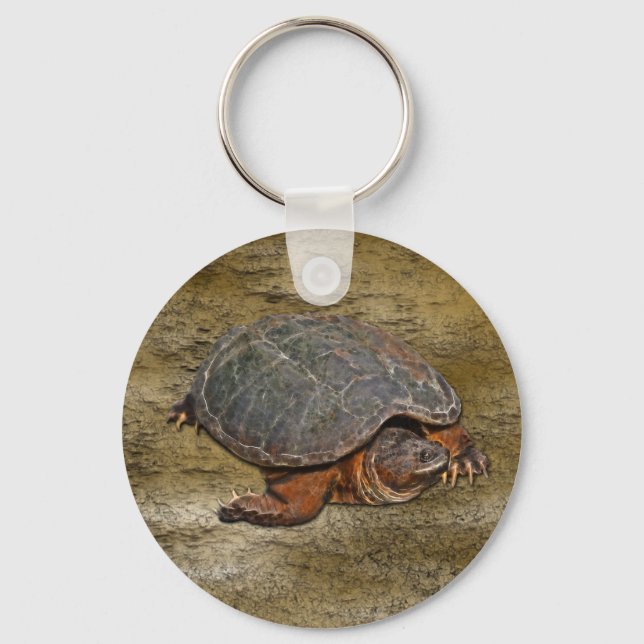 Porte-clés Tortue serpentine Terrapin-lover Cadeau (Recto)