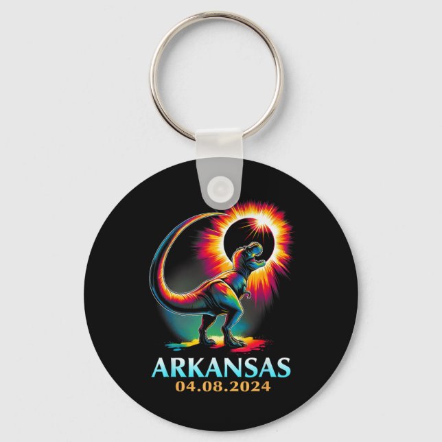 Porte-clés Totalité de l'Arkansas Total Éclipse Solaire 2024  (Recto)