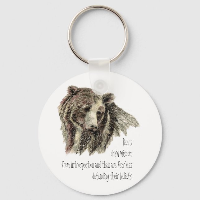 Porte-clés Totem animal, Spiritualité, Inspiration Encouragem (Recto)