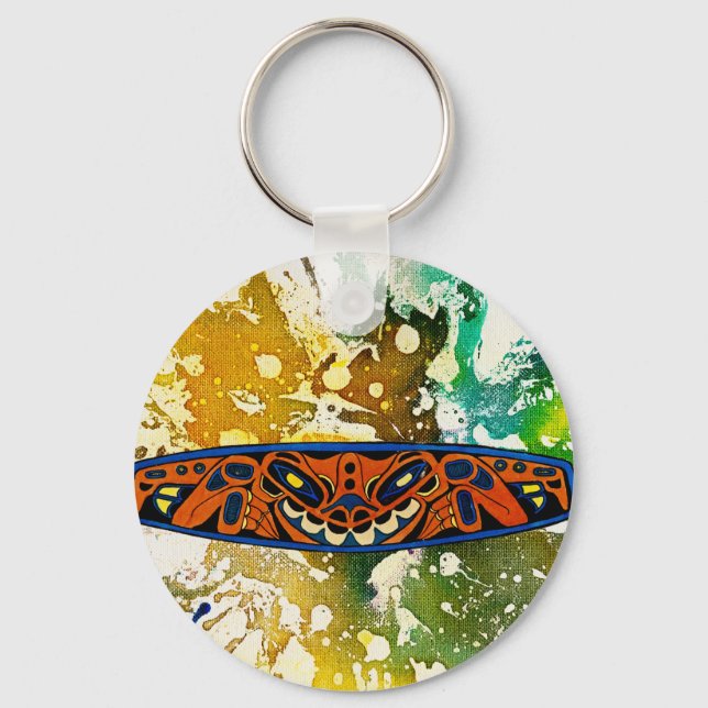 Porte-clés Totem Athabascan par Michael Moffa (Recto)