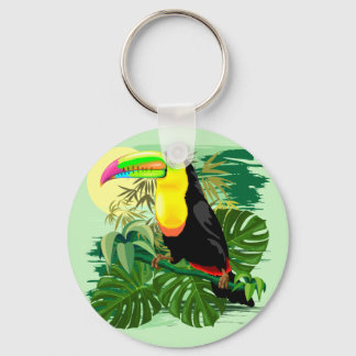 Porte-clés Toucan en Amazonie verte