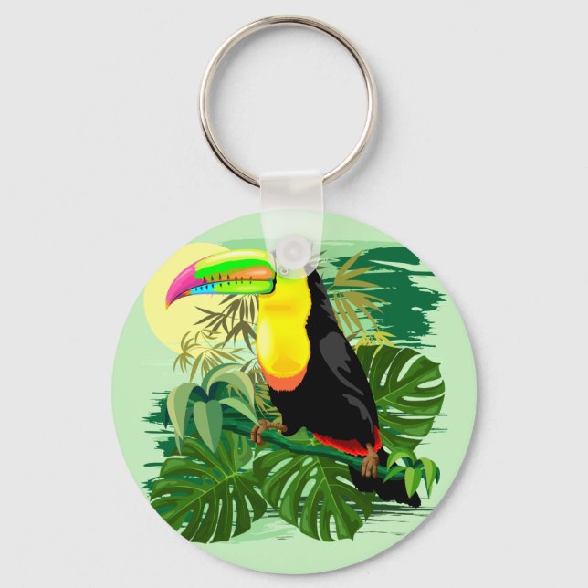 Porte-clés Toucan en Amazonie verte (Recto)