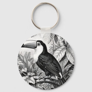 Porte-clés Toucans Feuillage de la Jungle Gravure