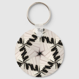 Porte-clés Touches de piano Mandala Kaleidoscope Bouton de to