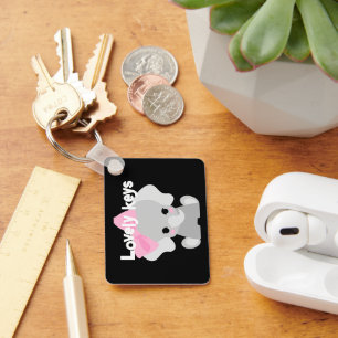 Porte-clés Touches de texte personnalisées Bébé éléphant mign