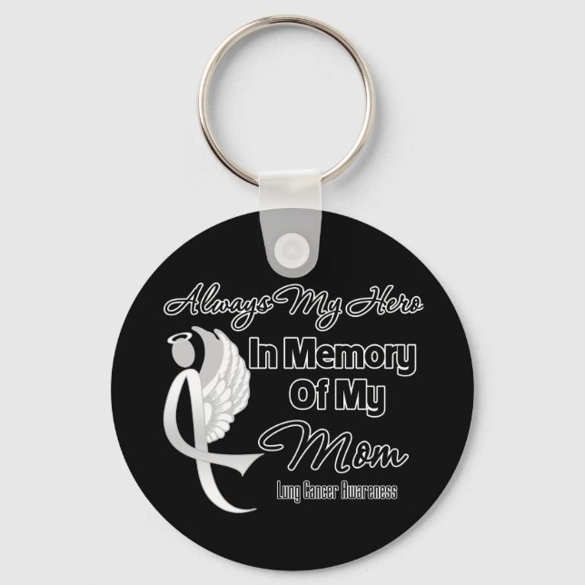 Porte-clés Toujours Mon Héros En Mémoire Maman - Cancer Du Po (Recto)