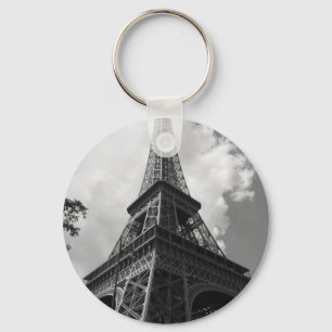 Porte-clés Tour Eiffel noir et blanc à Paris