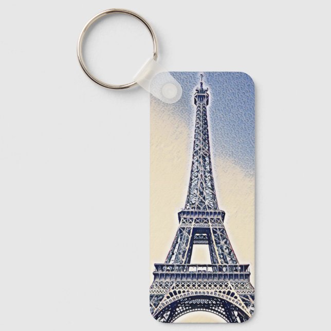Porte-clés Tour Eiffel Paris France (Recto)