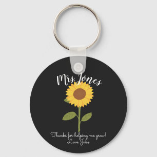 Porte-clés Tournesol jaune m'aidant à grandir