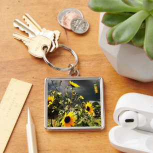 Porte-clés Tournesols Avant La Tempête Nuages Photo