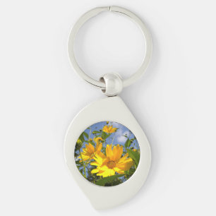 Porte-clés Tournesols N Ciel Enveloppé Toile
