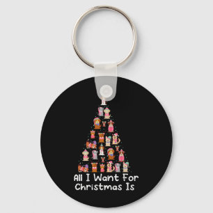 Porte-clés Tout Ce Que Je Veux Pour Noël C'Est Chiens Xmas Tr