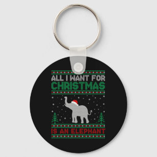 Porte-clés Tout Ce Que Je Veux Pour Noël, C'Est Un Noël Éleph