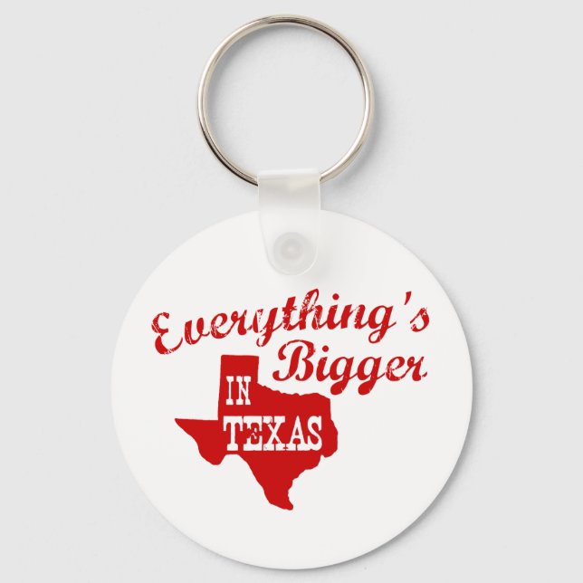 Porte-clés Tout est plus grand au Texas State Shape Porte - c (Recto)