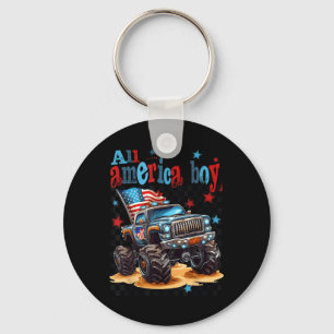 Porte-clés Tout Garçon Américain Monster Truck Patriotique Am