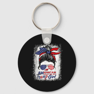 Porte-clés Toute Américaine Trump Girl 4 juillet Messy Bun Pr