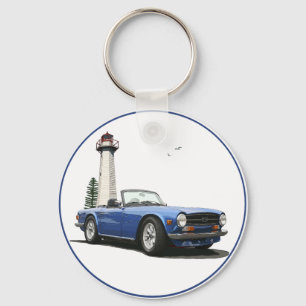 Porte-clés TR6 bleu