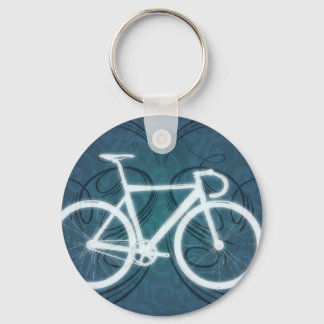 Porte-clés Track Bike - style tatouage bleu