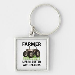 Porte-clés Tracteur agricole champ agriculteur