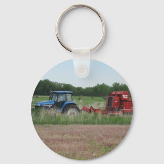 Porte-clés Tracteur sur le terrain
