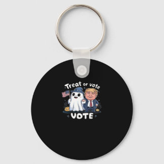 Porte-clés Traiter Ou Voter, Trumpkin Éffrayant, Halloween Gr
