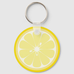 Porte-clés Tranche de citron jaune