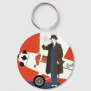 Porte-clés Transport vintage, Avion à hélice et pilote
