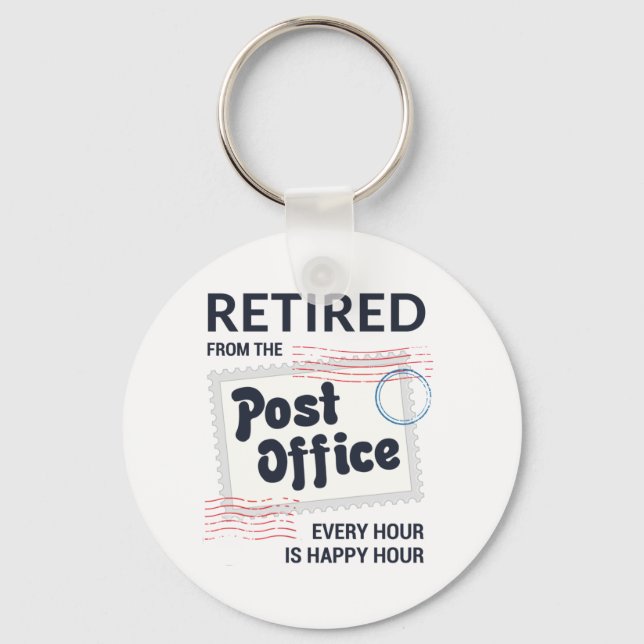 Porte-clés Travailleur de la poste retraité Mailman Funny (Recto)