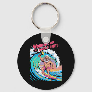 Porte-clés Travailleurs Du Monde Uni Surf Karl Marx