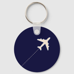 Porte-clés travel airplane with dotted line