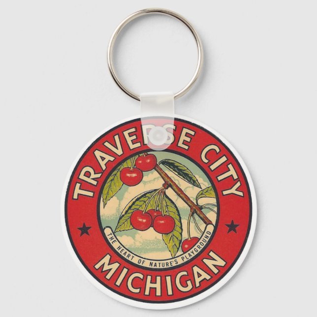Porte-clés Traverse City, Michigan (Recto)