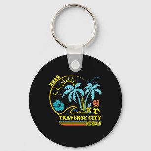 Porte-clés Traverse City Michigan Famille Vacation 2025 Match