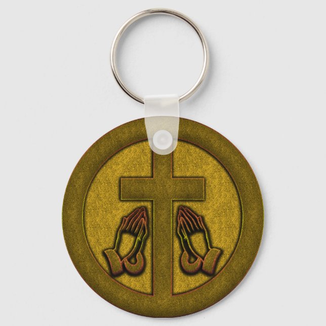 PORTE-CLÉS TRAVERSER ET PRIER LES MAINS (Recto)