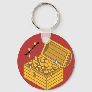 Porte-clés : Treasure Chest Coin Porte - clé avec "Keep It Co