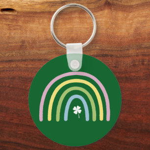 Porte-clés Trèfle à quatre feuilles Arc-en-ciel Saint Patrick