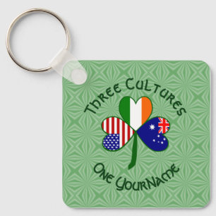 Porte-clés Trèfle personnalisé Australie Irlande États-Unis