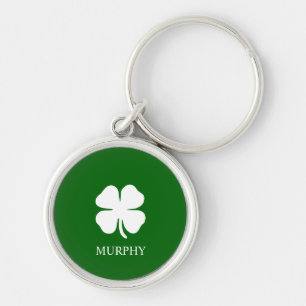 Porte-clés Trèfle Vert Chanceux Shamrock Irlandais