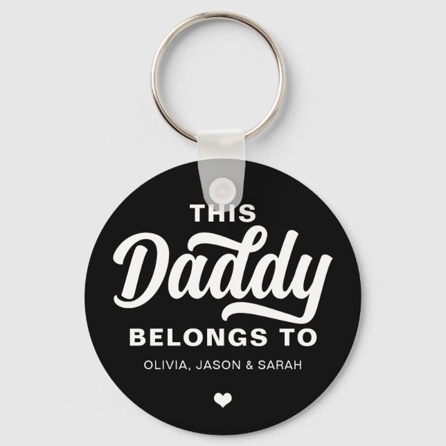 Porte-clés Trendy Ce merveilleux papa appartient à la Fête de (Recto)