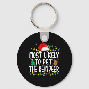 Porte-clés Très Probable De Pet La Famille De Noël Reindeer P