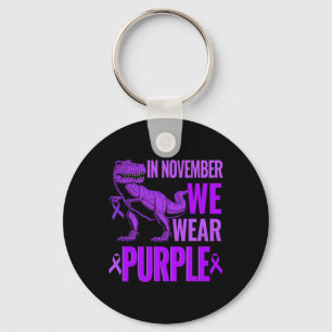 Porte-clés Trex Dinosaure En Novembre Nous Portons L'Épilepsi